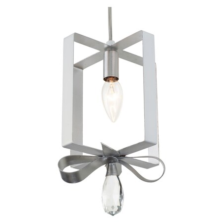 Varaluz Posh Square Mini Pendant - Pearl/Silver Leaf 263M01SPESV
